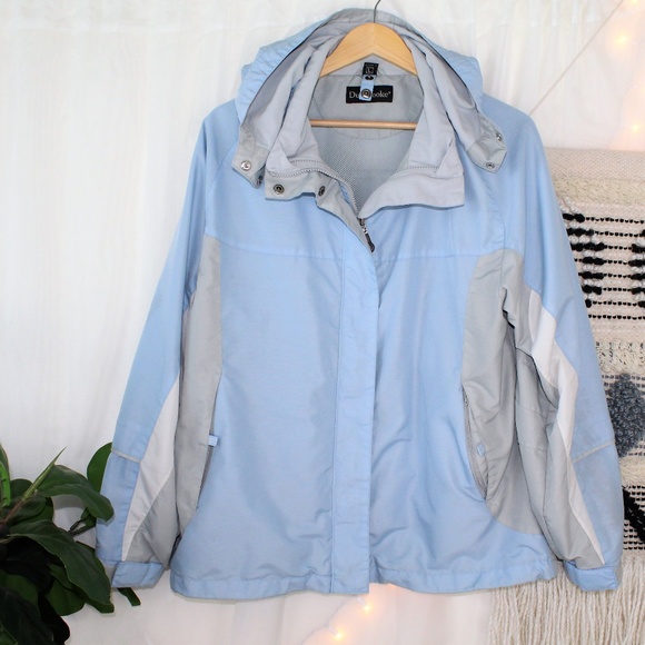 Vintage Jackets & Blazers - SOLD Vintage Dunbrooke Blue Gray Zip Up Jacket